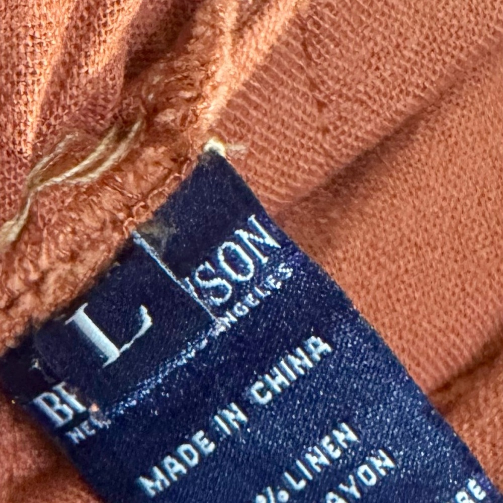 Wide Leg Tie-Waist Pants in Rust - Picture 2 of 5